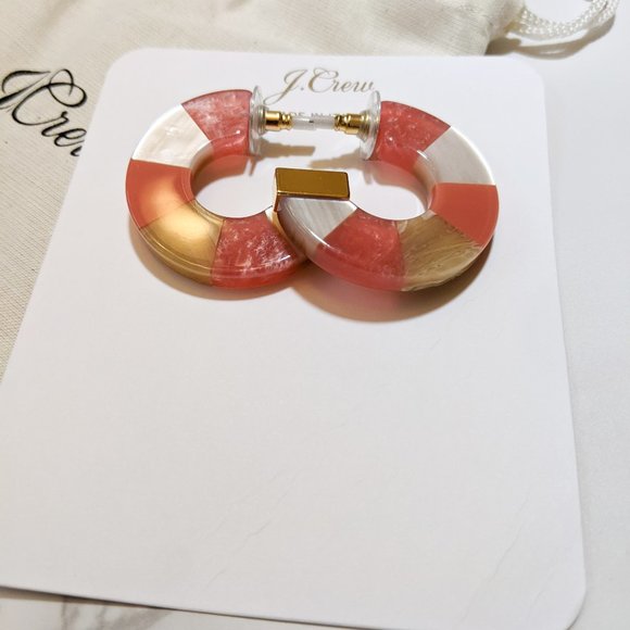 J.Crew Made-in-Italy Mixed Acetate Hoop Earrings - Picture 6 of 8
